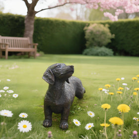 LCdecohome sausage dog figurine perfect gift for dog lovers and collectors.