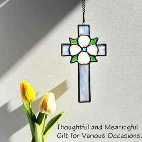 Lcensp baptism and first communion cross decor hangs with reverent elegance.