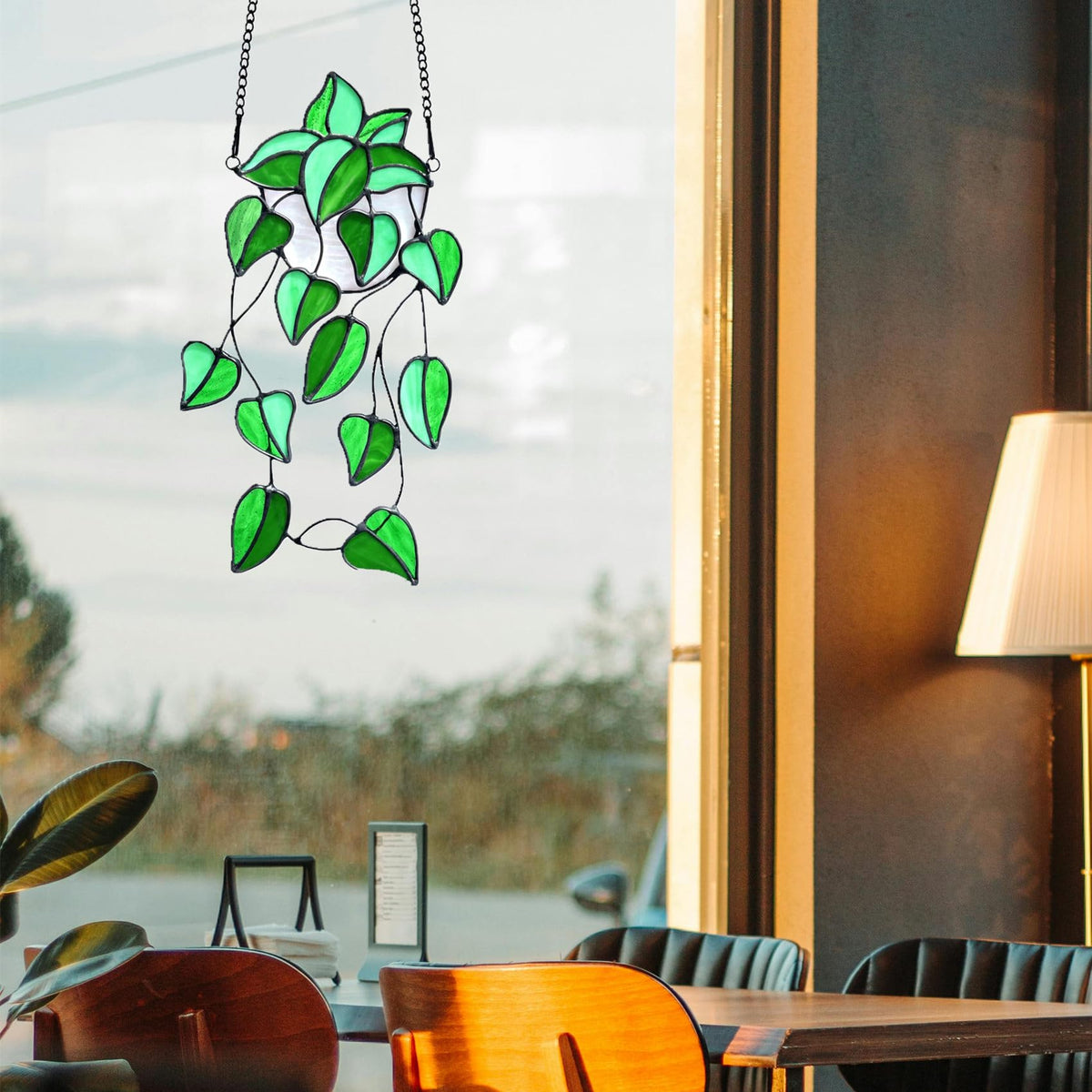 Lcensp gift-ready suncatcher green plants suitable for special occasions.