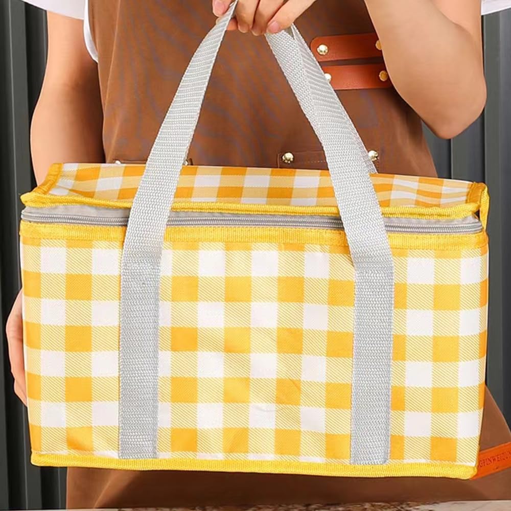 Lchkrep foldable lunch bag stands upright on surfaces