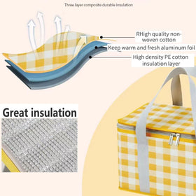 Lchkrep insulated bag keeps hot and cold items for hours