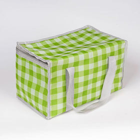Lchkrep picnic bag with zip-top in green keeps items secure