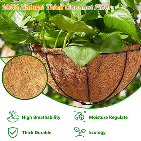 Pack of two LCHUANG Coco Liners ready to install in hanging baskets.