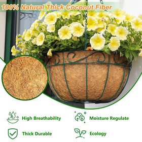 LCHUANG round coco liner 14inch used outdoors, durable and weather-resistant.