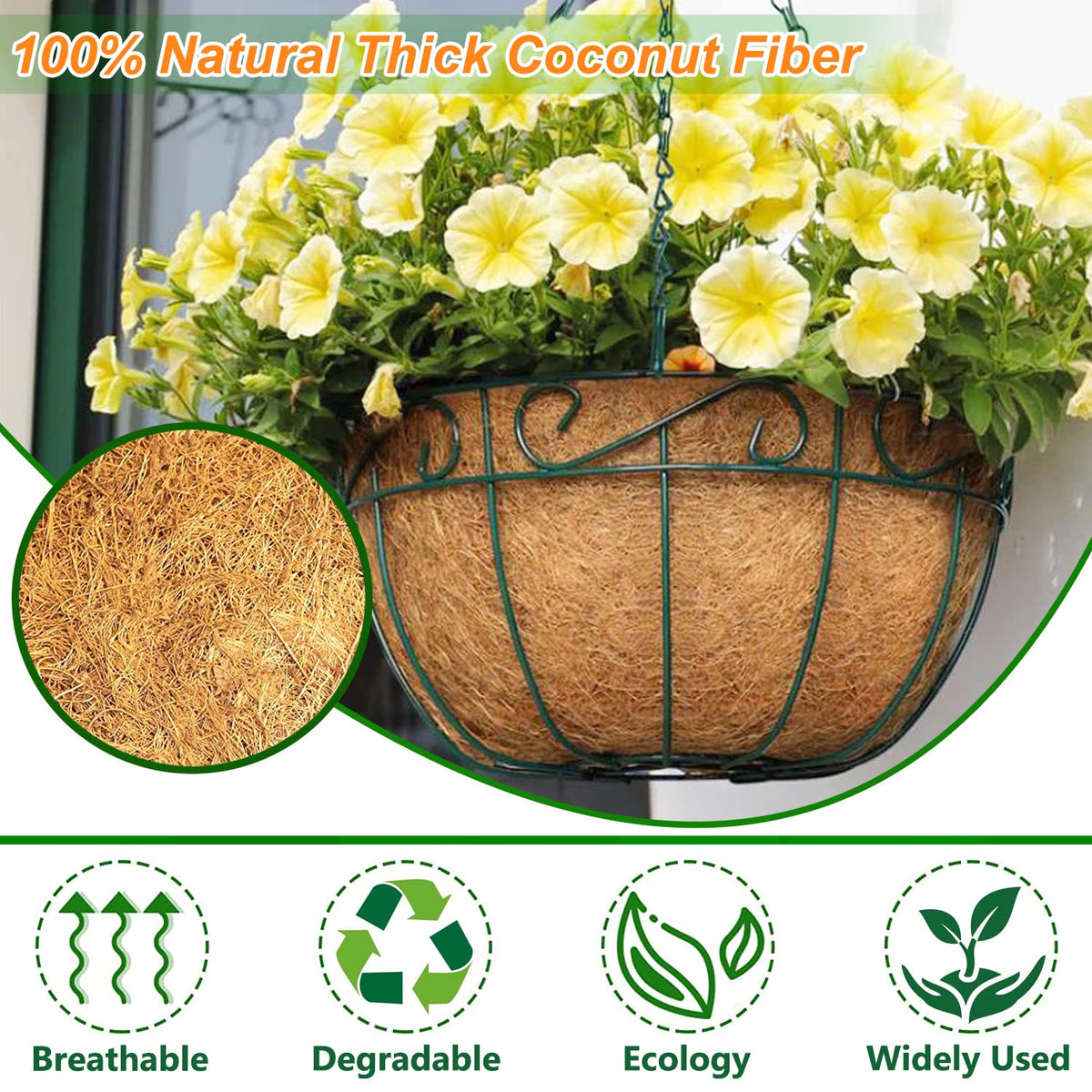 LCHUANG Coco Liners fit for baskets and planters with durable material
