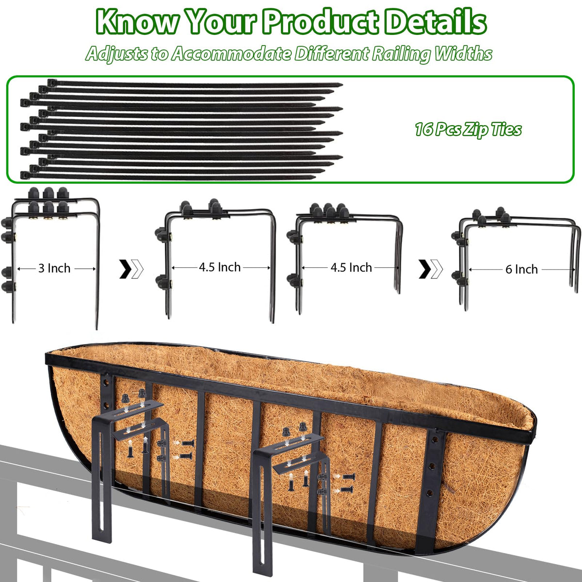 LCHUANG adjustable brackets allow easy rail mounting on 3–6 inch rails.