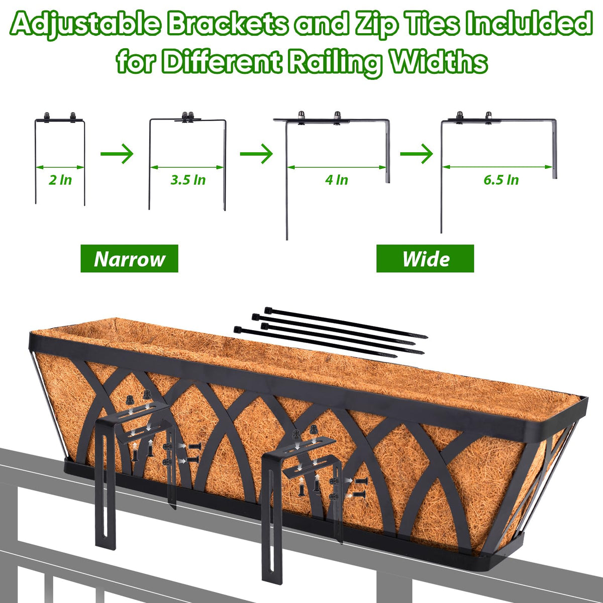 LCHUANG wide-application balcony planter enhances deck curb appeal