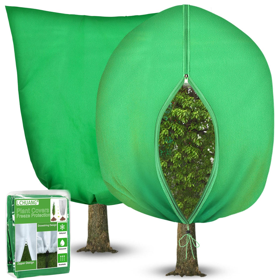 LCHUANG winter plant cover in 63x71 inch size protecting trees from frost