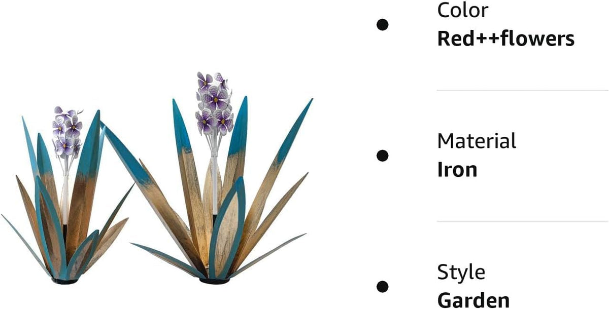 LCJECV purple-flower agave art brightens gardens and outdoor gatherings.