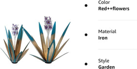 LCJECV purple-flower agave art brightens gardens and outdoor gatherings.