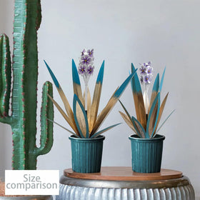 LCJECV tequila plant sculpture for patios adds rustic flair to outdoor spaces.