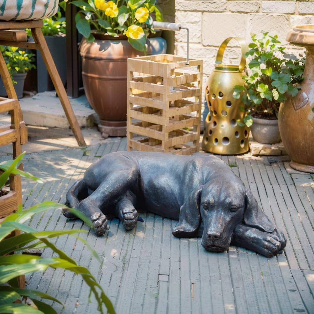 LC LCdecohome dog memorial garden art honors a beloved pet in the garden