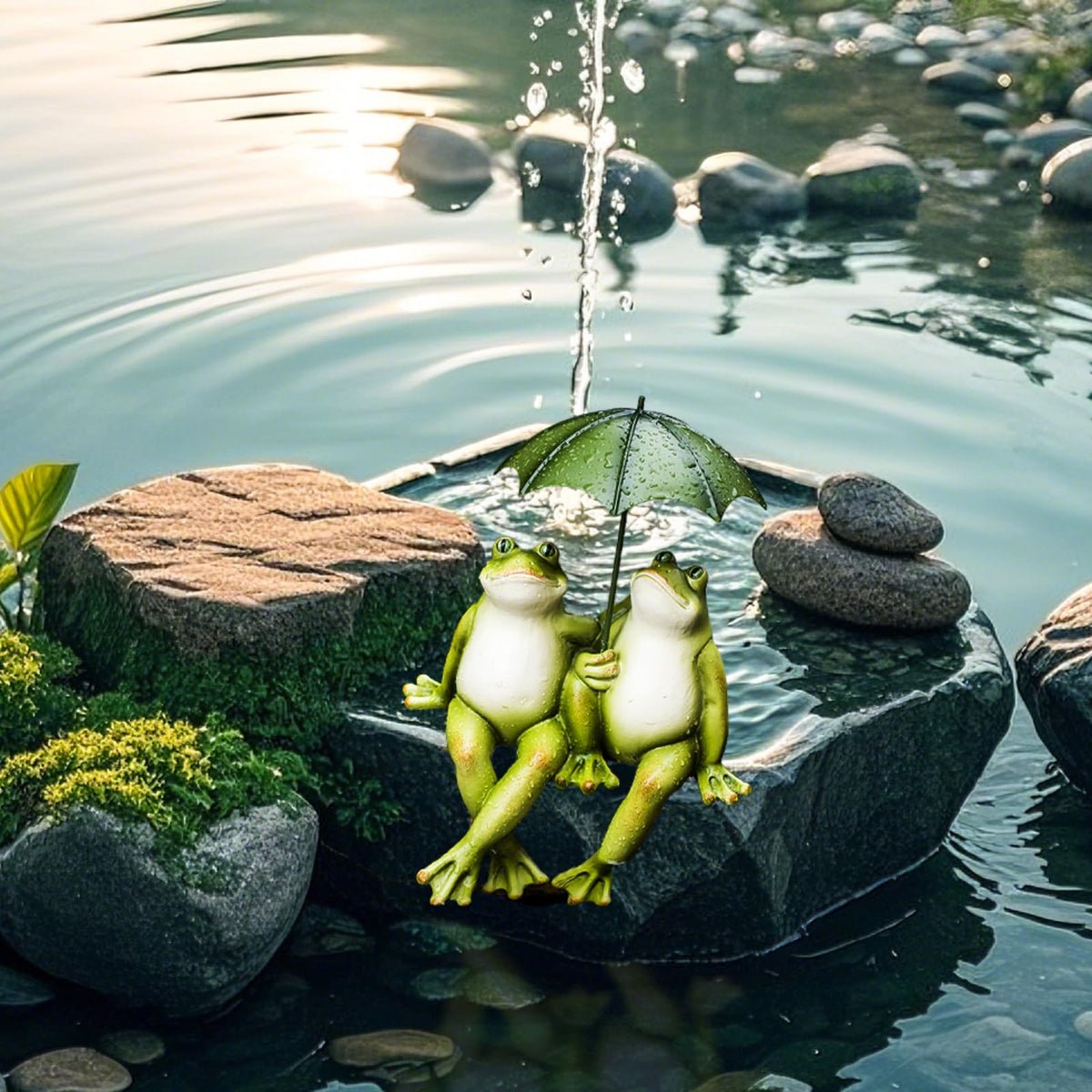 LC LCdecohome hand-painted frog figurines feature detailed textures and vibrant colors