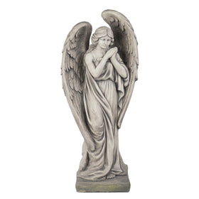 LCdecohome outdoor angel statue full view, ideal for garden focal point.