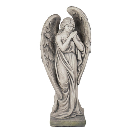 LCdecohome outdoor angel statue full view, ideal for garden focal point.