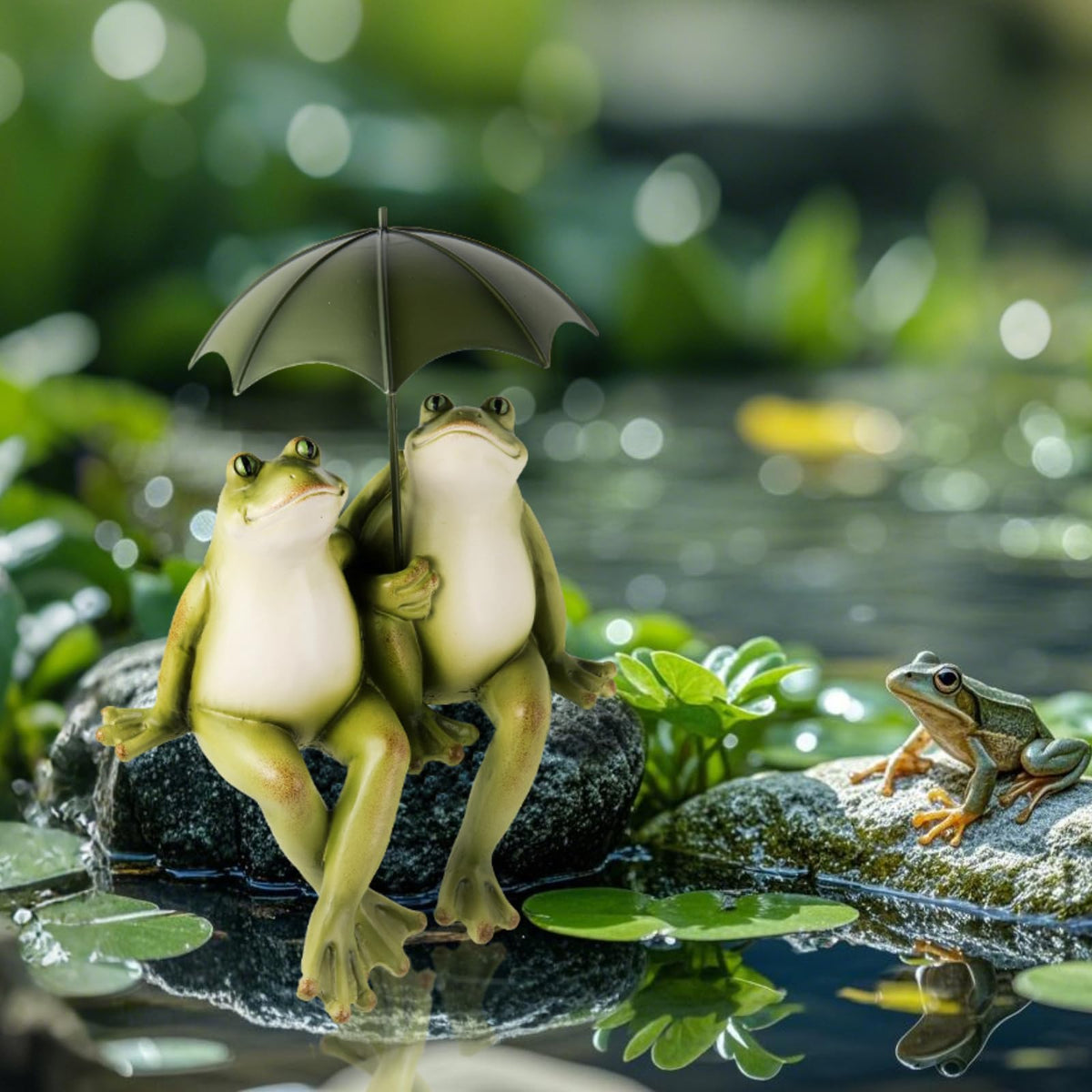 LC LCdecohome smiling frogs yard decor brings cheerful vibes to your garden