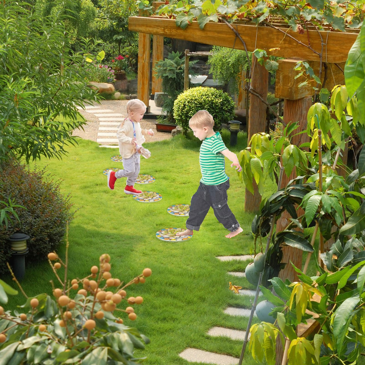 LC LCdecohome stepping stone adds color and whimsy to walkways