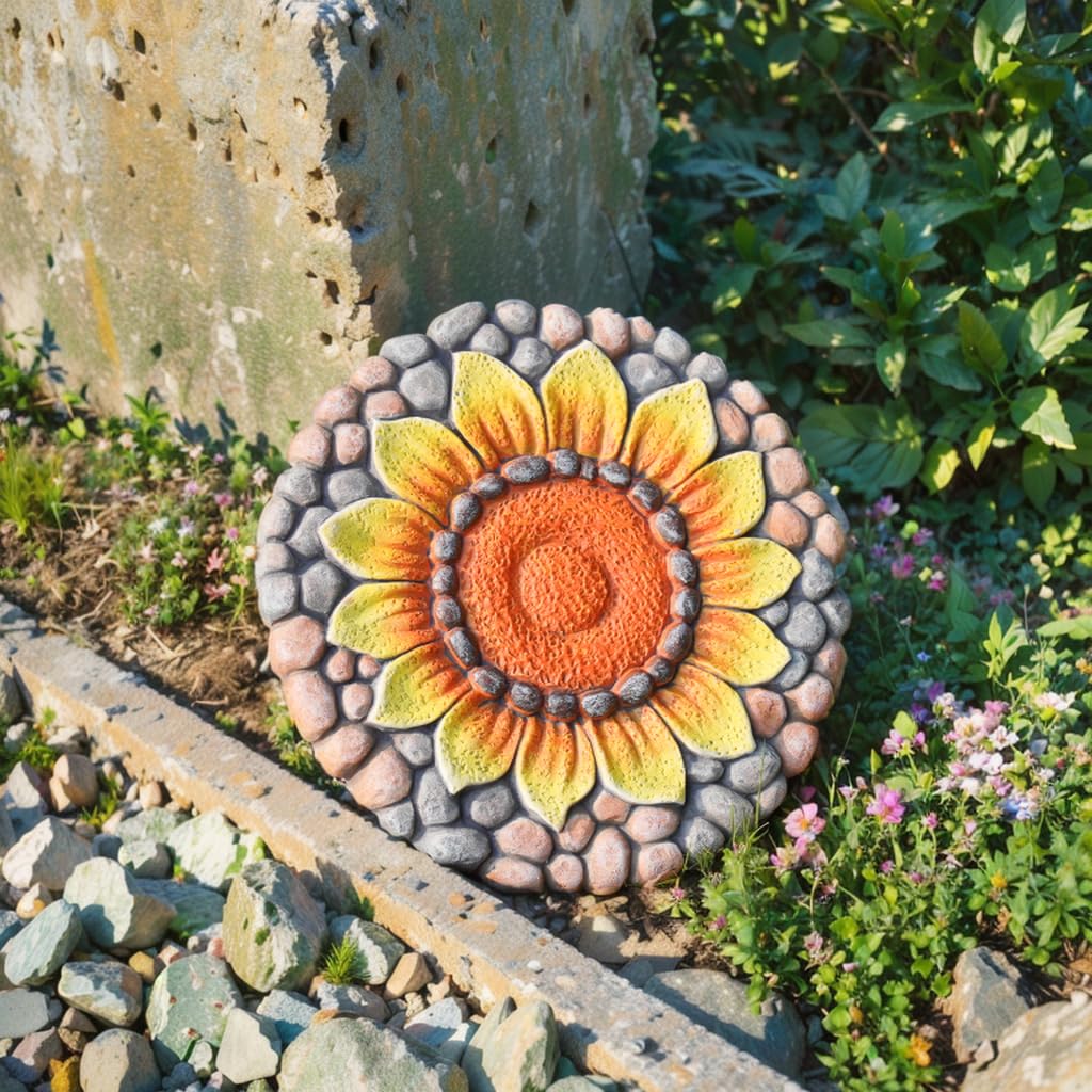 LC LCdecohome Sunflower stepping stone indoor entryway brings natural color indoors