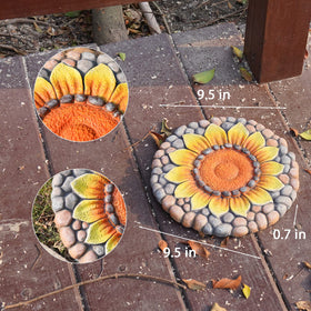 LC LCdecohome Sunflower stepping stone patio scene weather-resistant design