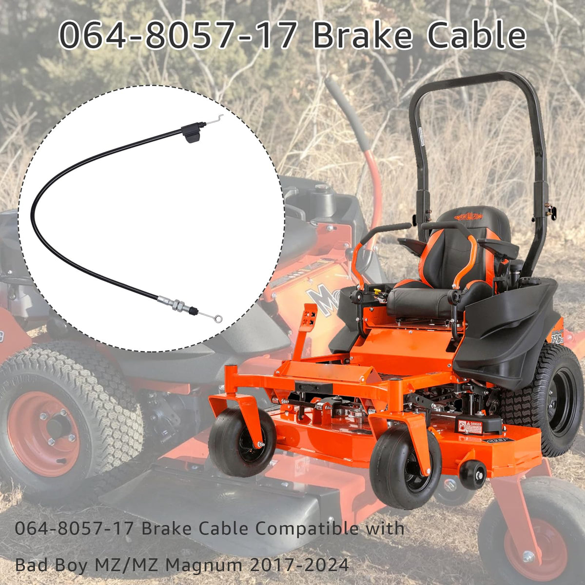 LCMLA brake cable ready to install, single replacement part.