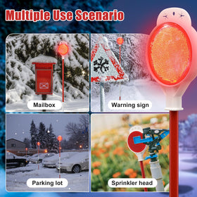 Lcokeiy red-white design mirrors traffic cues for safer navigation outdoors.