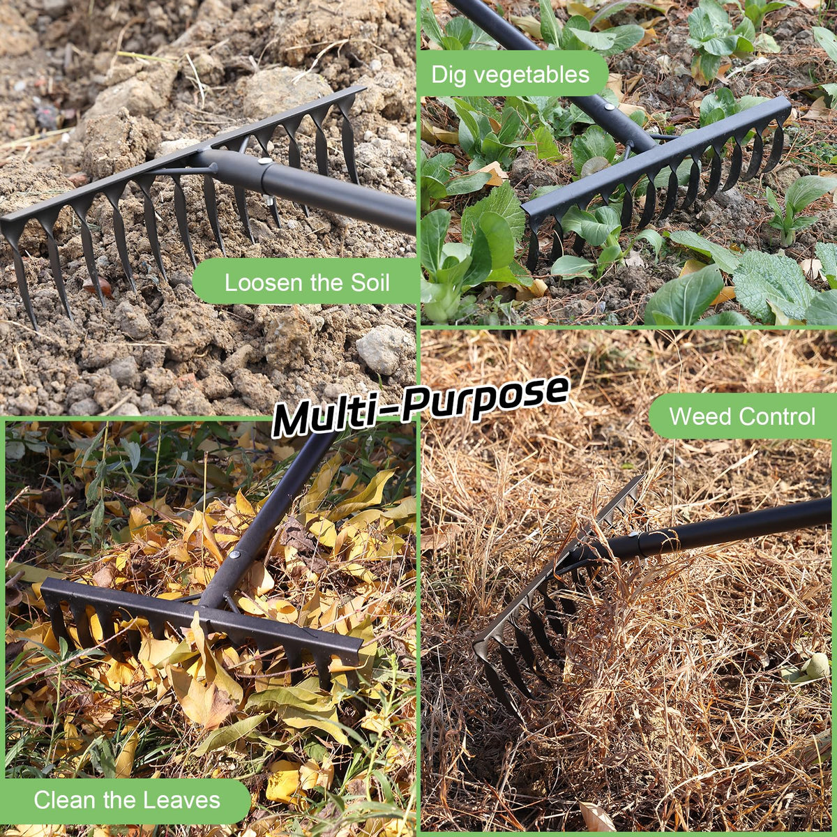 Lcokeiy Bow Rake adjustable length offers versatile setup options.