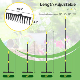 Lcokeiy Bow Rake hanging hole enables easy storage after use.
