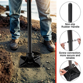 Lcokeiy steel tamper tool features rust-resistant coating for long-term outdoor durability.