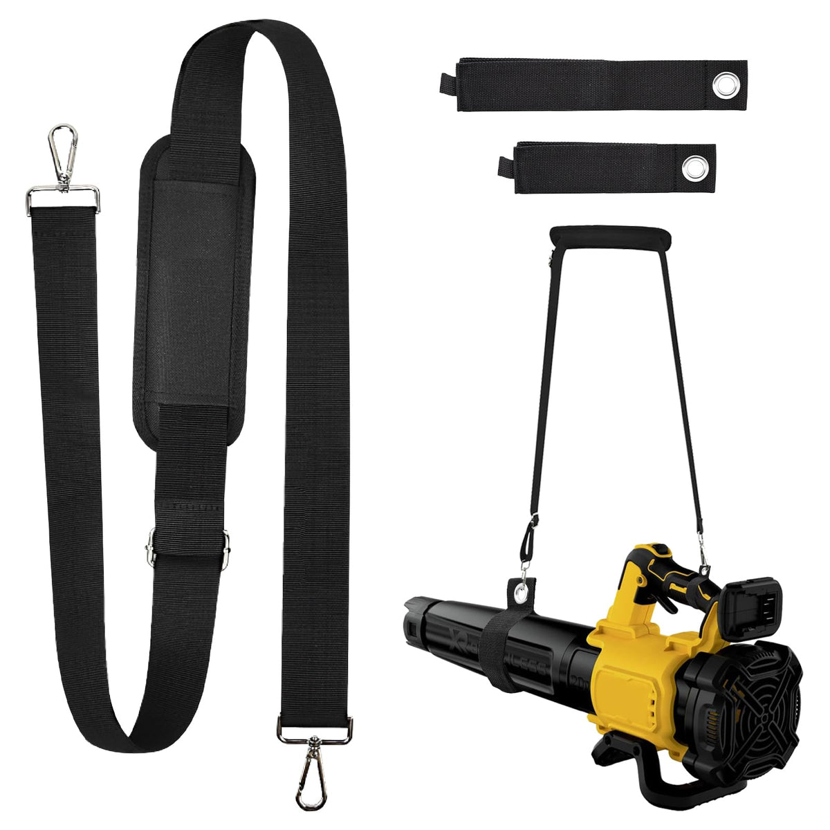 Lconvicely leaf blower strap shows universal compatibility for comfortable operation