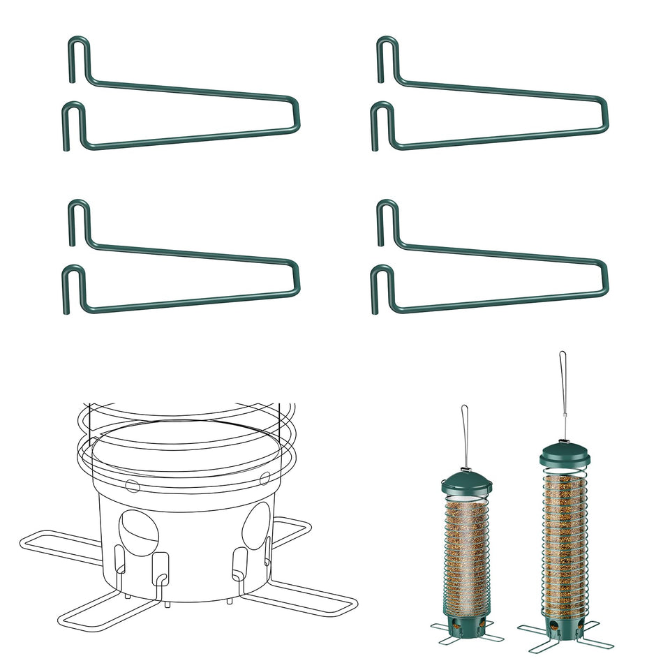 LCSEVEN metal feeding ports stand closeup highlighting durable construction for year-round feeding.