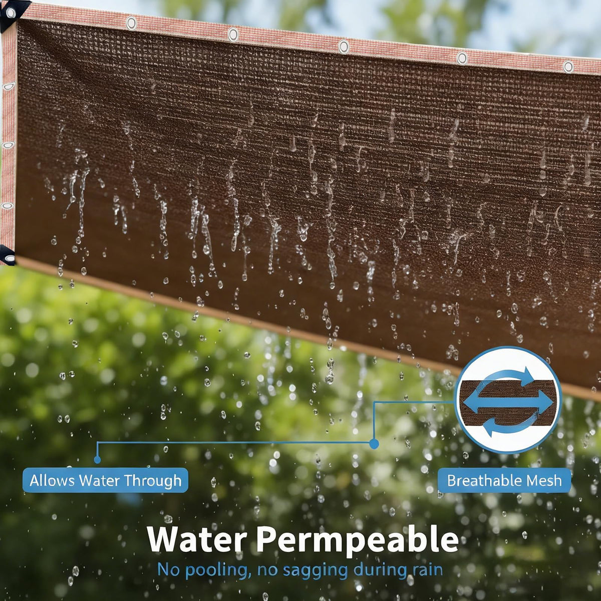 LCYFBE 90 percent shade rate helps keep outdoor areas comfortable