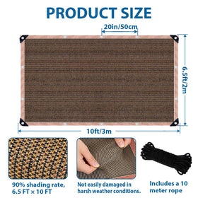 LCYFBE shade cloth with grommets highlighting reinforced edges for durable setup