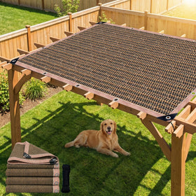 LCYFBE sun shade cloth roll with grommets offering UV protection for outdoor spaces