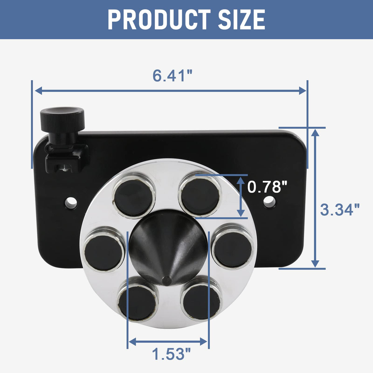 LDMINDA wall mount with ball bearing spindle for smooth operation.