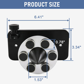 LDMINDA wall mount with ball bearing spindle for smooth operation.