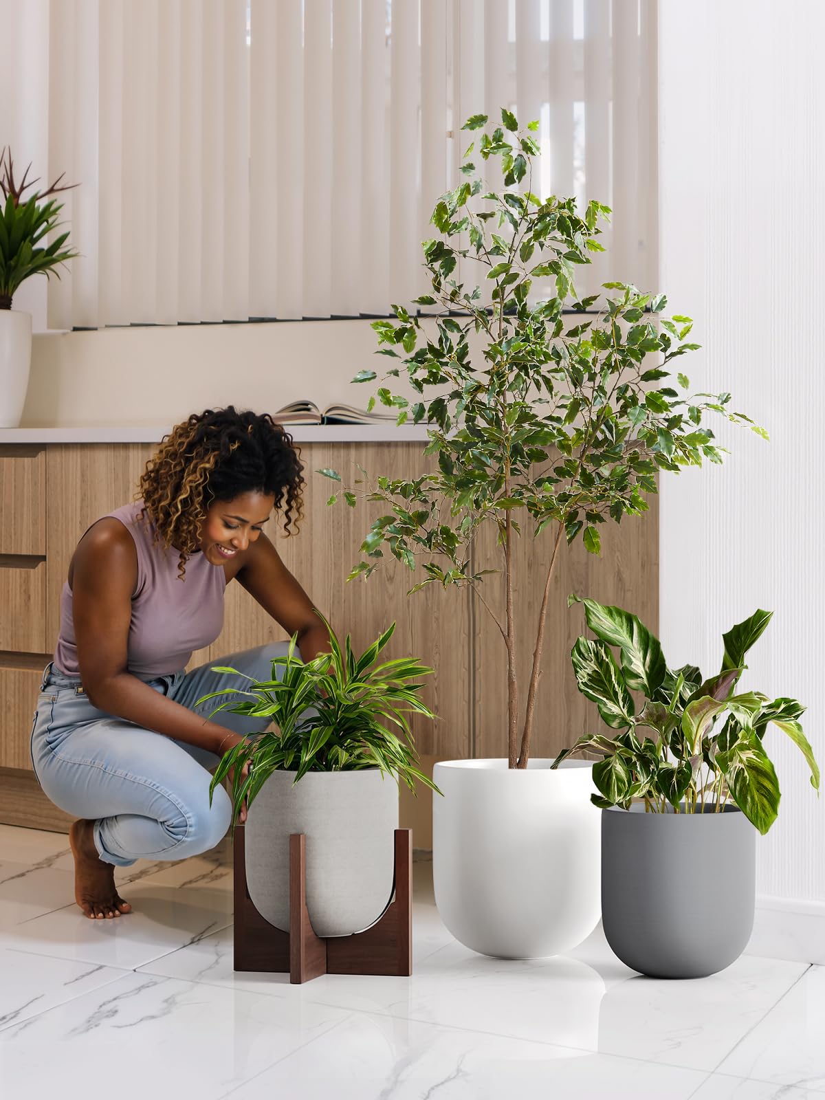 LE TAUCI assembled indoor-garden-set ready for immediate display