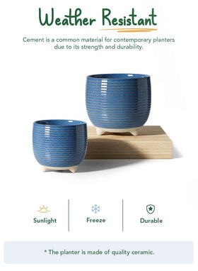 LE TAUCI ceramic plant pot easy-clean surface, effortless maintenance between plant redecorations.