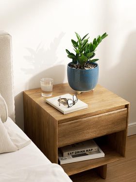 LE TAUCI ceramic plant pot reactive blue detail, adds depth to indoor decor.
