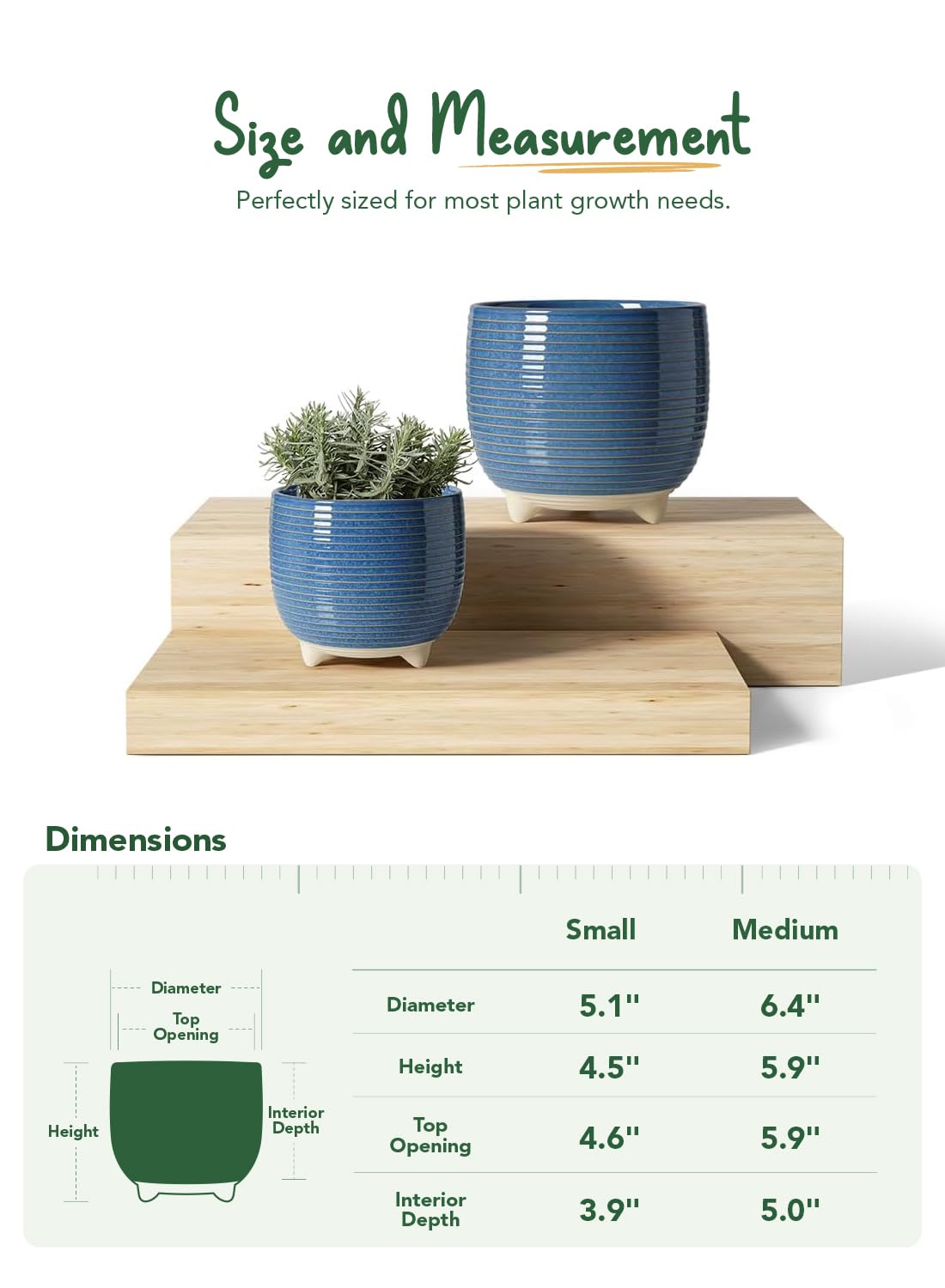 LE TAUCI ceramic plant pot silicone plug, enables leak protection and adjustable drainage.