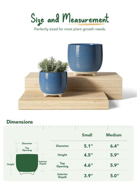 LE TAUCI ceramic plant pot silicone plug, enables leak protection and adjustable drainage.