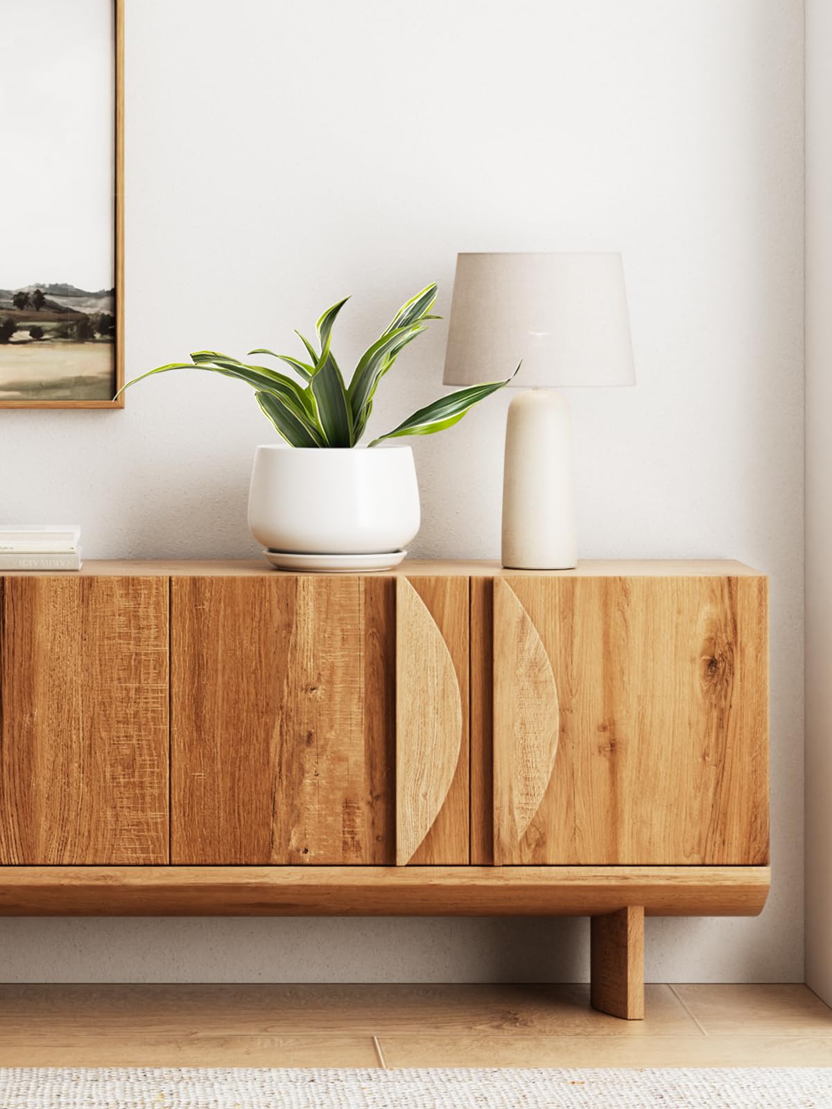 LE TAUCI ceramic planter on coffee table blends modern decor.