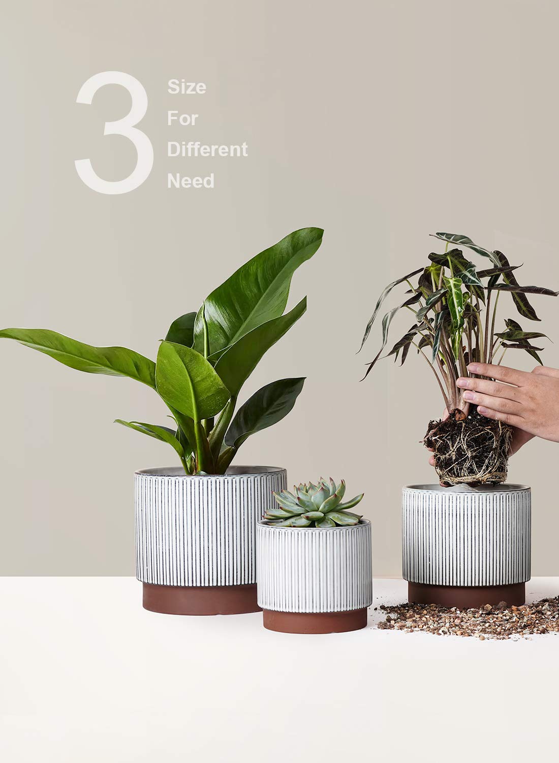 White reactive glaze finish on LE TAUCI ceramic pot for durable everyday use