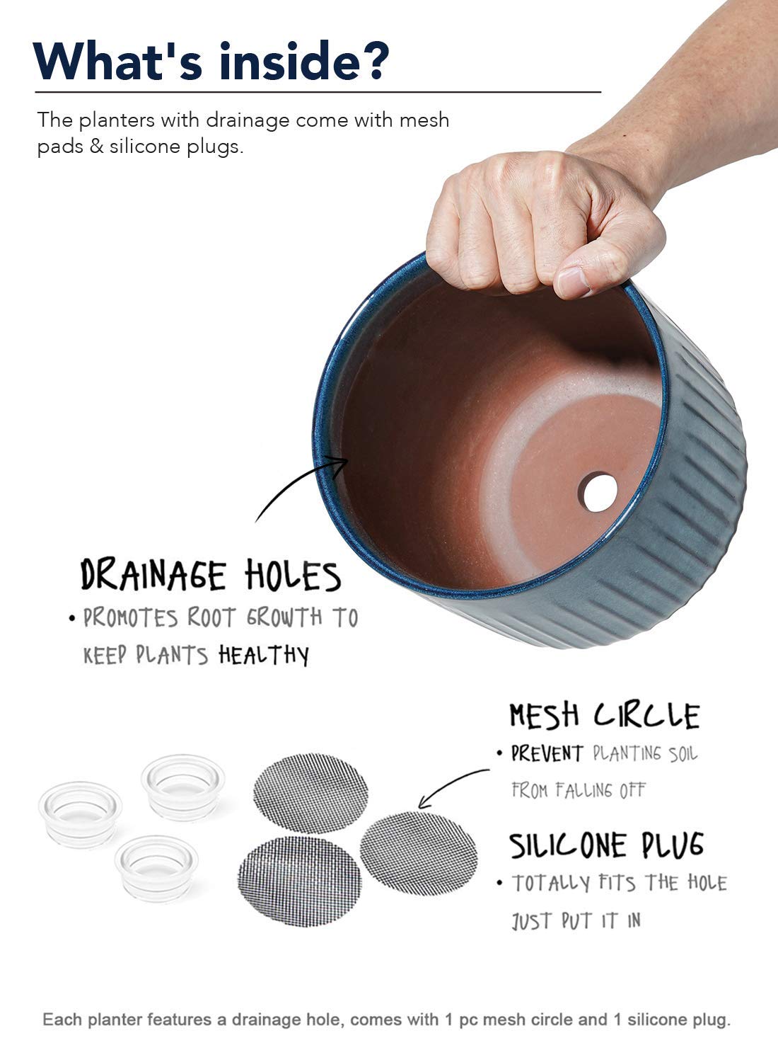 LE TAUCI Harbor Blue heavy ceramic build provides sturdy support