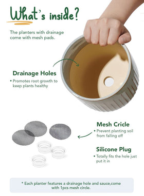LE TAUCI mesh pad protects surfaces while promoting drainage.