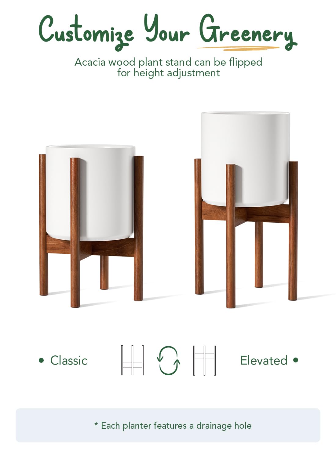 mid-century modern wood stand complements modern interiors