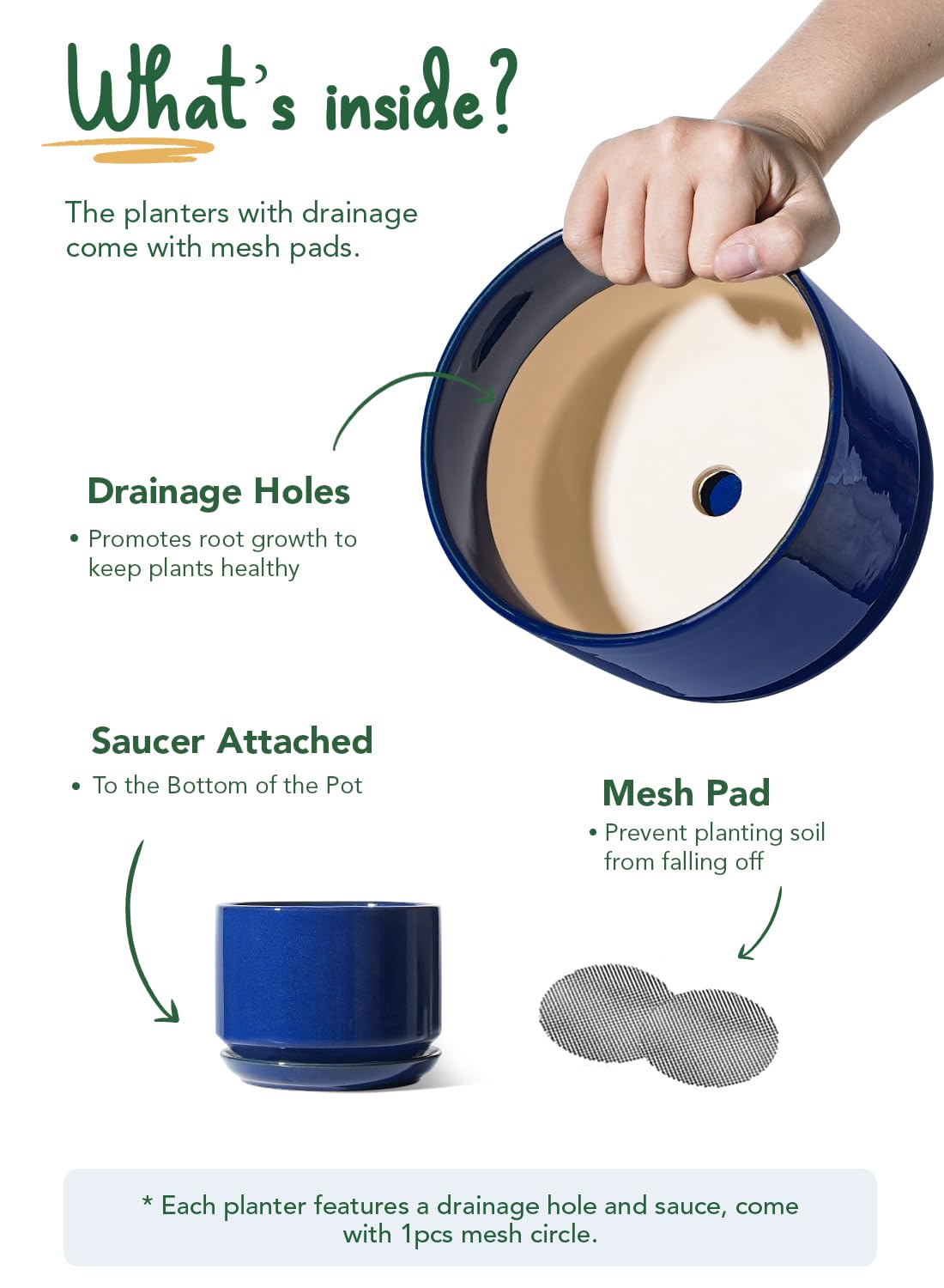 LE TAUCI matching saucer keeps surfaces clean and dry