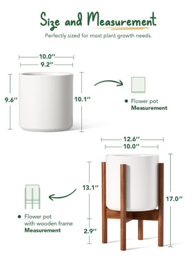 white ceramic planter suitable for a variety of greens