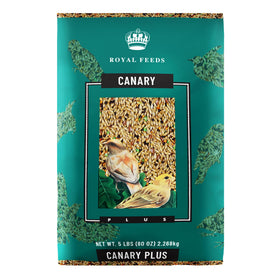LEACH Canary Plus packaging front with premium seed mix for balanced nutrition