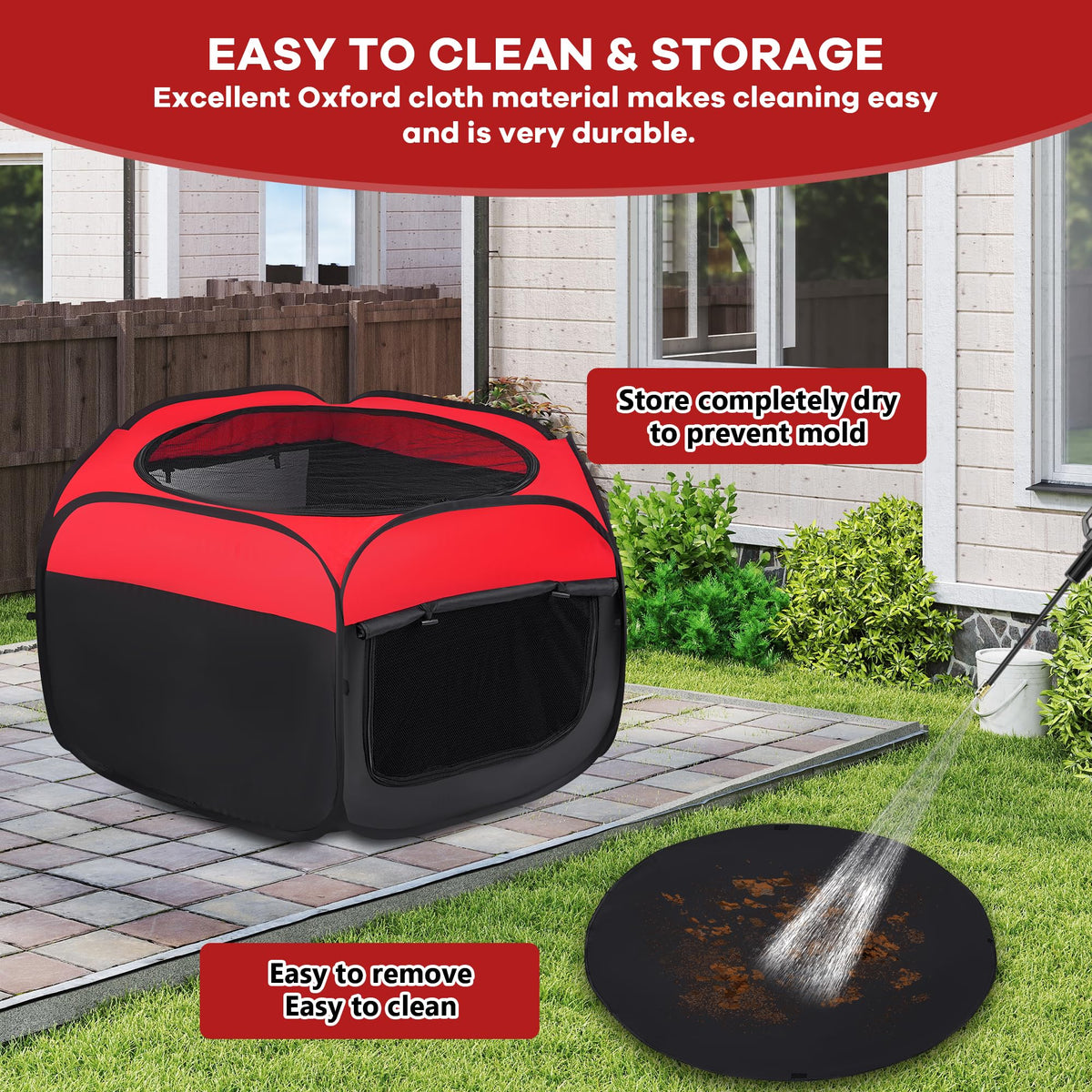 Leadinor Brooder Box ground stake secures outdoor placement.