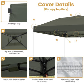 Folded Leader Accessories canopy top cover shown for portable storage and transport.